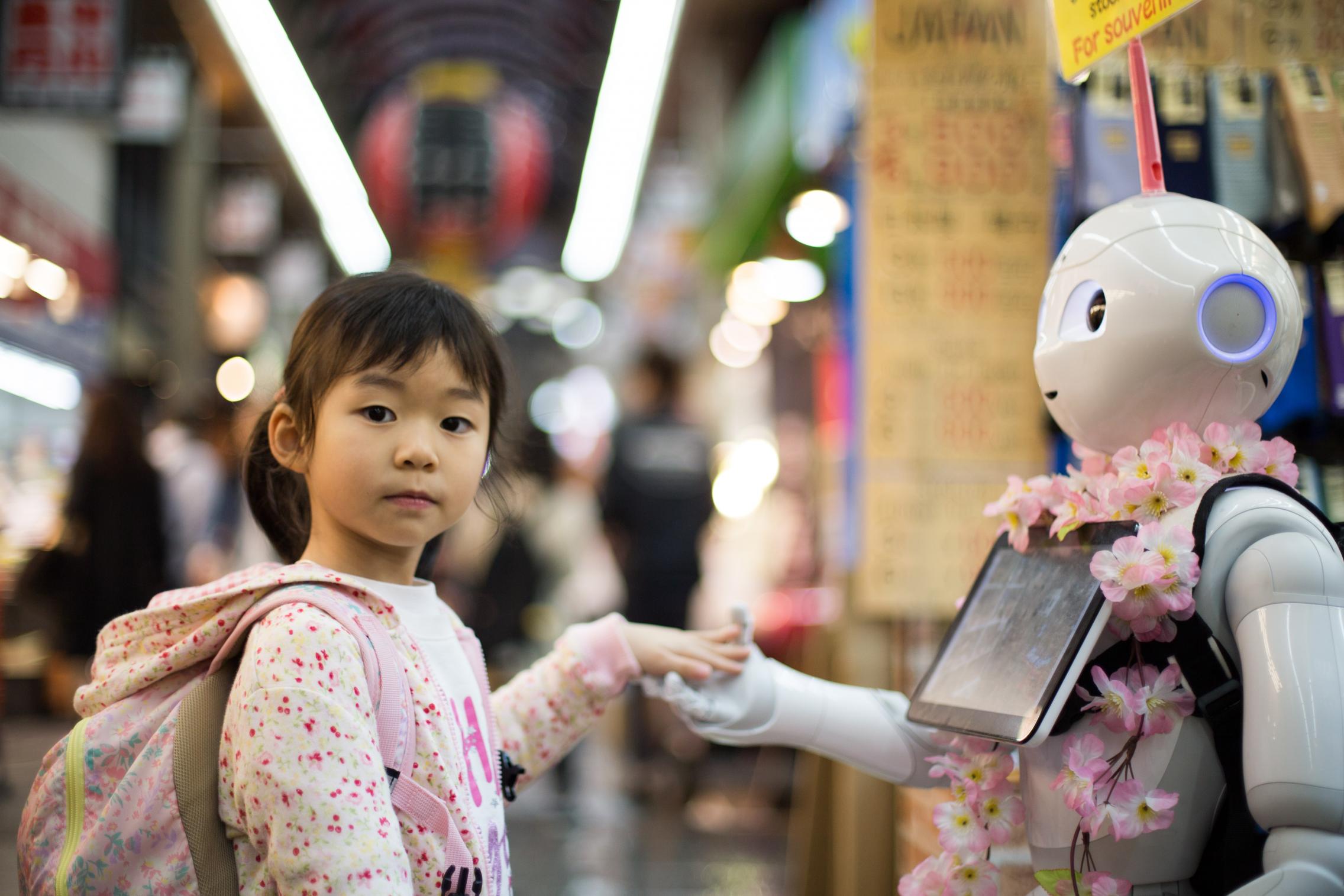 girl and robot