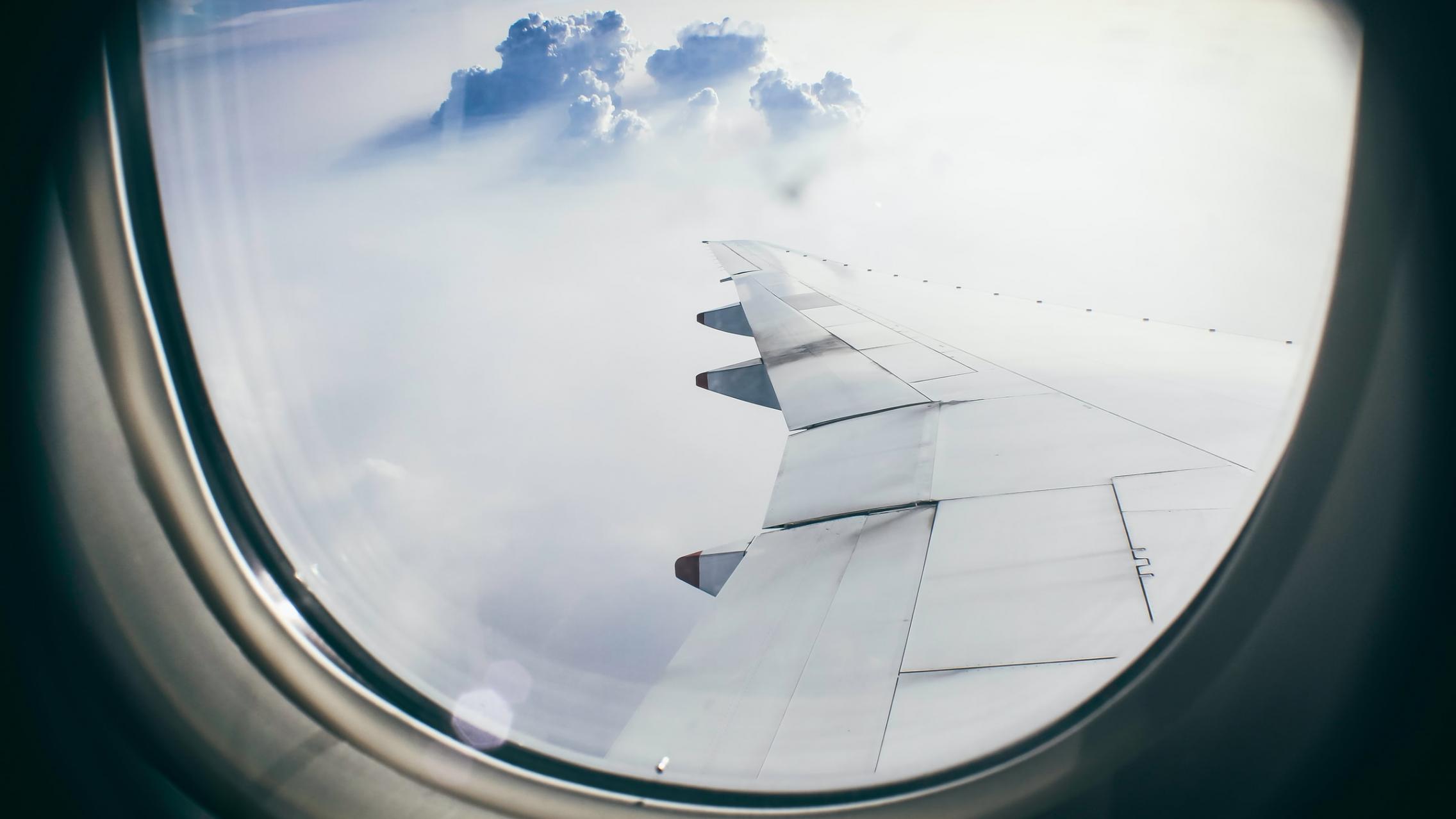 airplane wing view