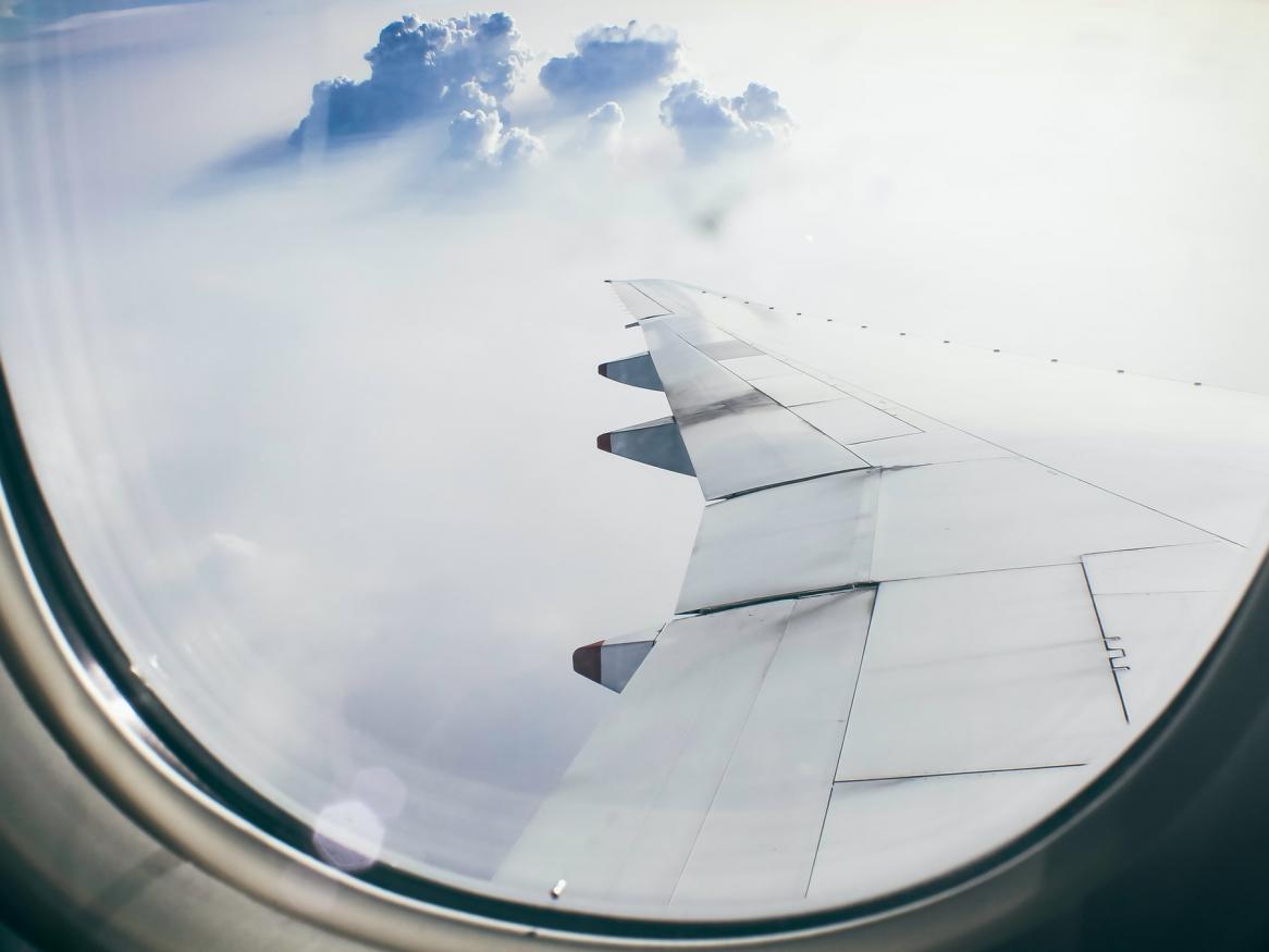 airplane wing view